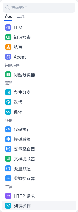 Dify_自带节点一览