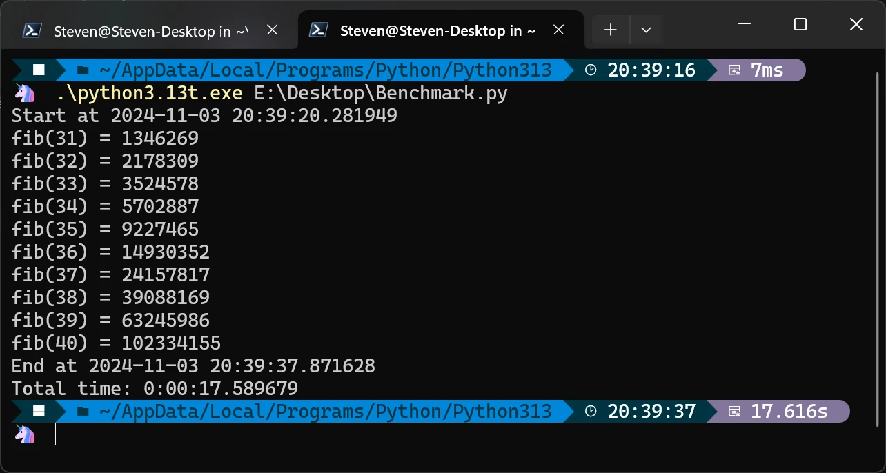 Python 3.13运行结果 Python 3.13运行结果